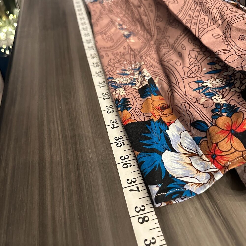NWOT LAMiU Womens 1950's Retro Rockabilly Dress in Floral Light Brown Size Large - Picture 11 of 11
